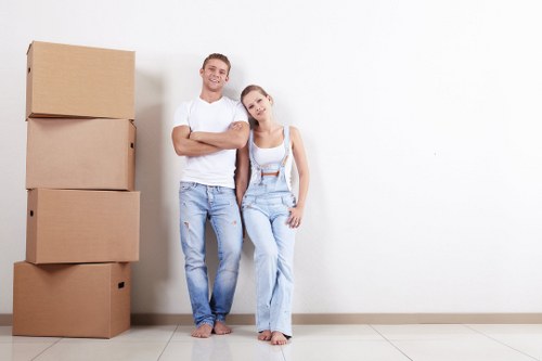 Professional team planning office relocation