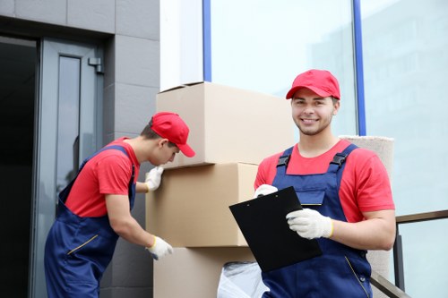 Professional removalists preparing for a house move in Scotland